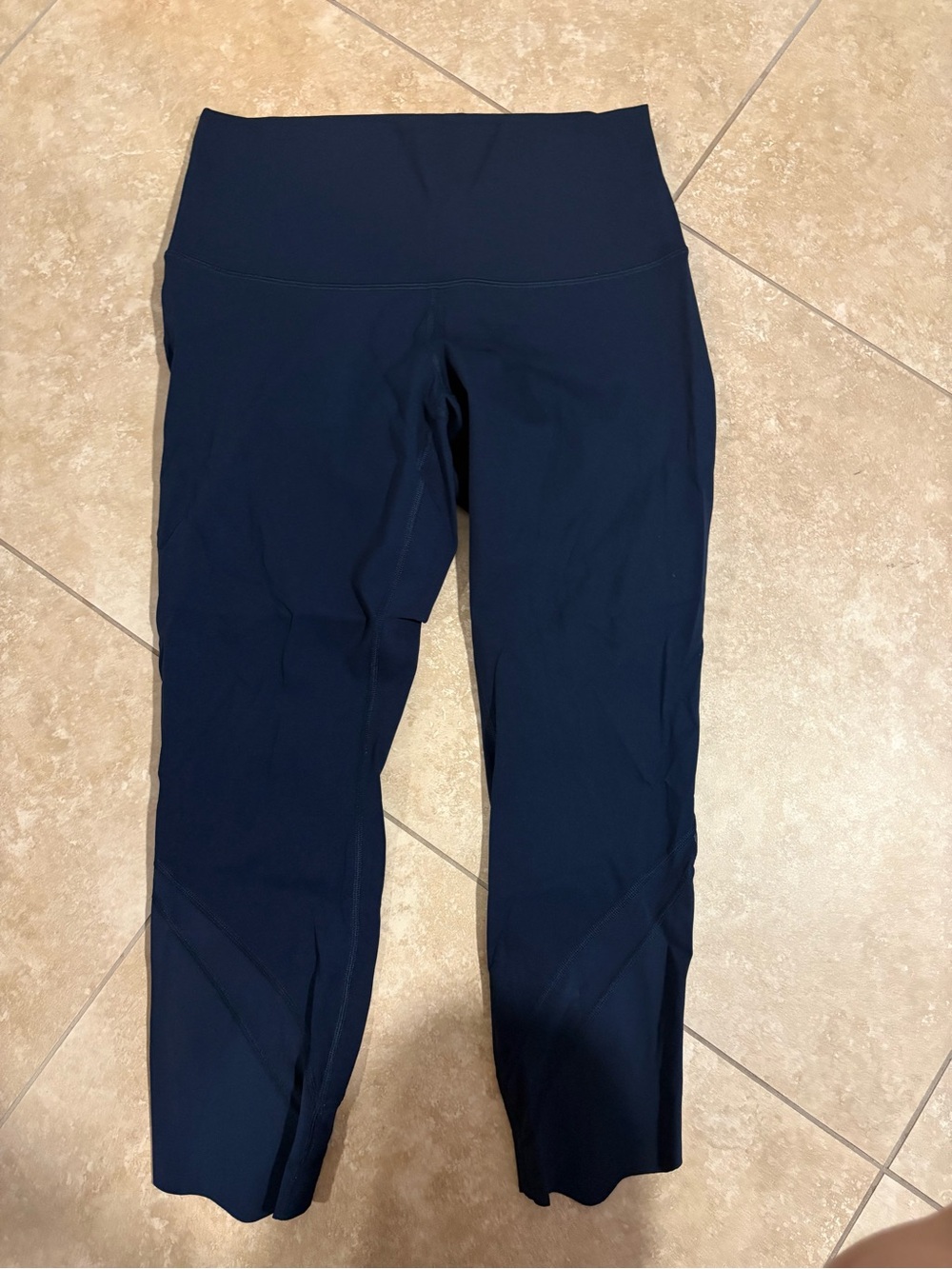 Lululemon Navy Align High-Waist Active Mesh Calf Leggings
